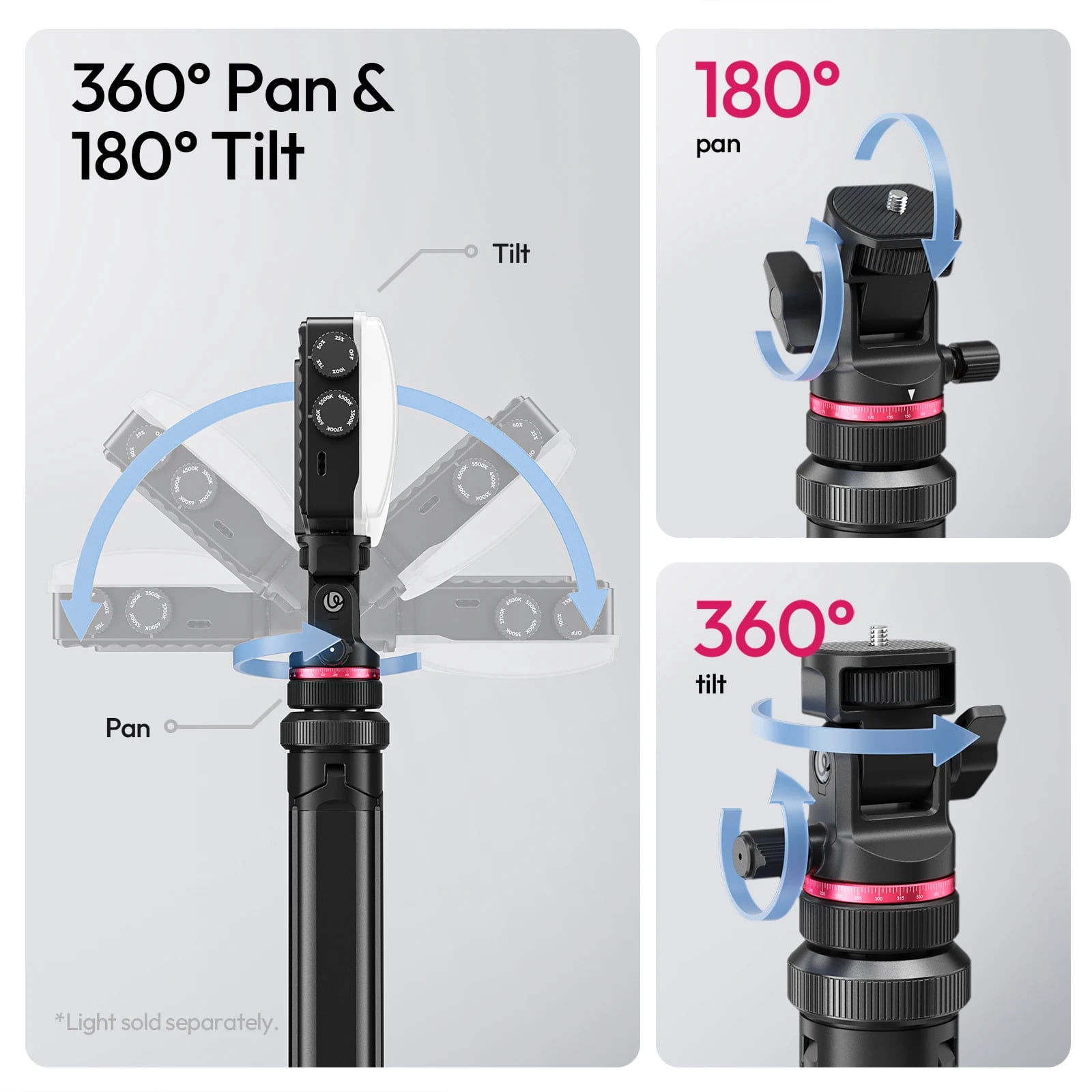 Ulanzi MT-80 2M Auto-Open Tripod Stand Travel Cameras Video Lights Photography Vlog