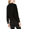 thumbnail image 2 of maison Jules Womens Tweed Embellished Bomber Jacket, Black, Large, 2 of 2