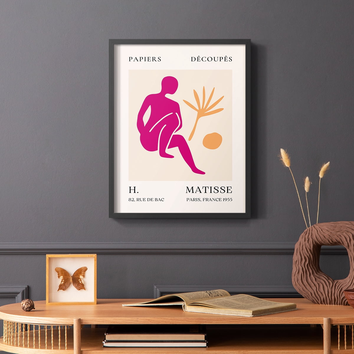 Matisse CLXIV Framed Print in Black Solid Wood 11 x 14 Framed Print