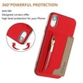 thumbnail image 6 of Dteck Magnetic Case for iPhone XR, 2 in 1 Wallet Case Detachable Card Holder, Compatible with MagSafe, Slim PU Leather RFID Blocking Credit Slots Zipper Pocket,Red, 6 of 6