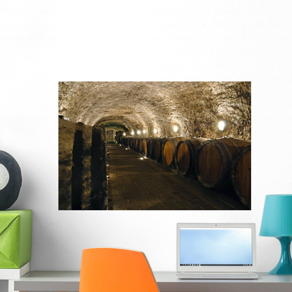 Wine Cellar Wall Mural by Wallmonkeys Peel and Stick Graphic (24 in W x ...