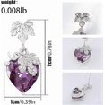 thumbnail image 2 of Purple Grape Beaded Earrings for Women Cute Zircon Grape Dangle Earrings Matching Silver Leaves 3D Creative Fruit Dangle Grape Earrings Girls Charm Be, 2 of 4