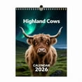 thumbnail image 1 of Calendrier Mural 2026 Design Vache des Highlands pour Maison et Bureau 1 Pce Ensemble, 1 of 5