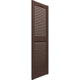 thumbnail image 3 of Ekena Millwork 14 1/2"W x 68"H Lifetime Vinyl, TailorMade Cathedral Top Center Mullion, Open Louver Shutters, w/Shutter-Loks (Per Pair), Federal Brown, 3 of 6