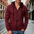 thumbnail image 2 of Thousandth Men's Zip Up Hoodie Lightweight Athletic Track Jacket Cool Casual Slim Fit Daily Wear for Gym Running,Sports Training, 2 of 8