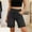 01-Black, variant on Bermuda Jean Shorts -Women High Waisted Cozy Tummy Control Stretchy Pull On Denim Jean Shorts Knee Length Jorts with Pockets 03-Light Blue L