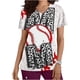 thumbnail image 2 of Blusa elegante de manga corta con cuello en V para mujer, blusa de bolsillo con estampado de uniforme de trabajo OAVQHLG3B Store  lin121212, 2 of 5