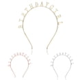 thumbnail image 4 of Sonducket Diadema con letras para cumpleaños, diadema para chicas jóvenes, suministros creativos para fiestas en forma de letras, diademas para mujer Accesorio para el cabello Dorado Sonducket AP008889-01B, 4 of 5