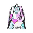thumbnail image 3 of Balery Eiffel Tower and Hearts Vintage Canvas Backpack for Men and Women - Large Capacity, Durable Travel Laptop Bag for School, Work, Hiking, and Outdoor Activities, 3 of 7
