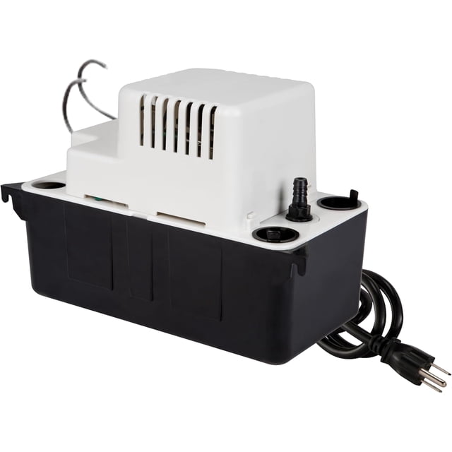 Volt GPH / HP Automatic Condensate Removal Pump for HVAC/Refrigeration Systems/Dehumidifiers with Overflow Detection Switch and Foot Cord /