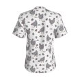 thumbnail image 6 of Zufioo Funny Chicken Print Women's Classic V-neck T-shirt, V-neck Short-sleeved Tops Home Wear, Suitable for Daily Life, Work, Outdoors-Large, 6 of 8