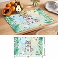 thumbnail image 6 of Cartoon Wolf Placemats Set of 6 Summer Butterfly Flowers Tropical Palm Plants Place Mats Indoor Wipeable Table Mats Washable Dining Table Placemats for Kitchen Holiday Party Home Decor 13x19 Inch, 6 of 9