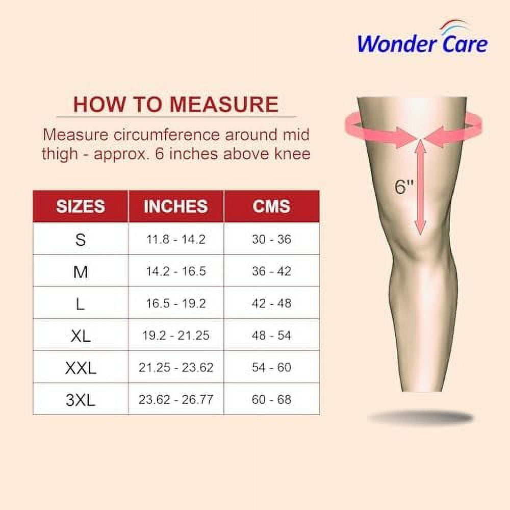 Wonder Care Knee Immobilizer Brace for Knee support for dislocation injuries ligament tear wraparound knee stabilizer splint for men & women (19” long) Black-S