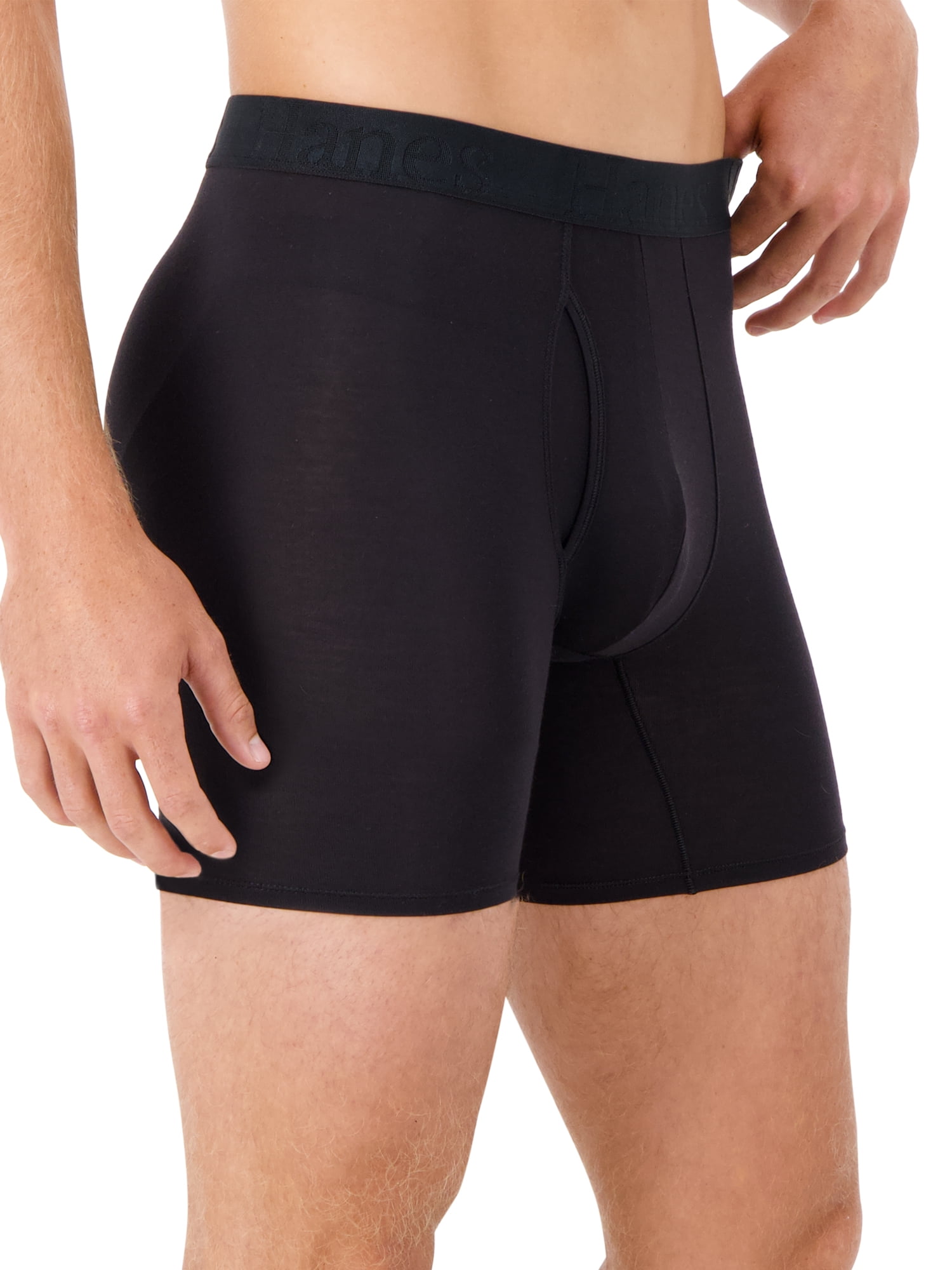 Hanes S-2XL Men's Breathable/Elastic Waistband/Supersoft Boxer Brief Underwear, Black (3-Pack) - Walmart.com Hanes S-2XL Men's Breathable/Elastic Waistband/Supersoft Boxer Brief Underwear, Black (3-Pack) - Walmart.com