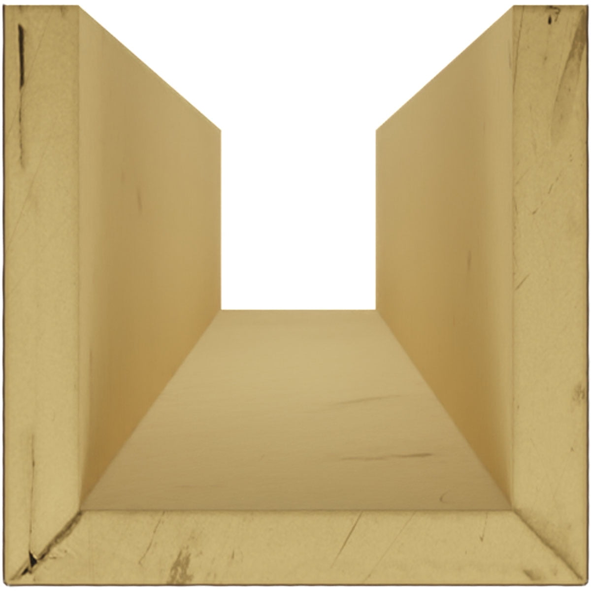 Ekena Millwork 12"W x 10"H x 18'L 3-Sided (U-beam) Sandblasted Endurathane Faux Wood Ceiling Beam, Vintage Mahogany