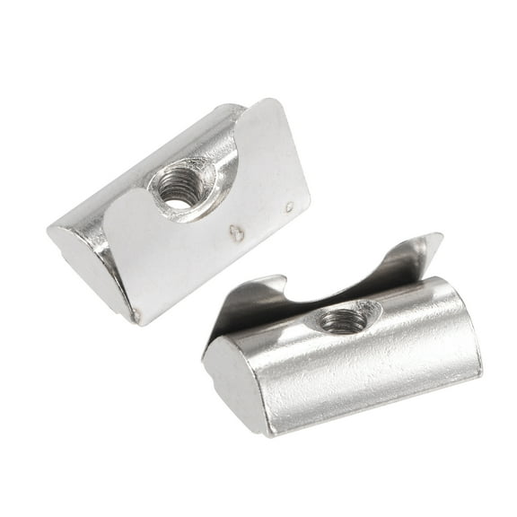 Uxcell M4 Roll in Spring T Nut with Spring Sheet Carbon Steel for 3030/4040 Series 8mm Slot 25 Pack