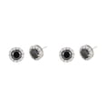 thumbnail image 2 of Qarigey 1 par de aretes para mujer, exquisitos adornos para pendientes de fiesta para niñas Negro 2Conjunto, 2 of 6