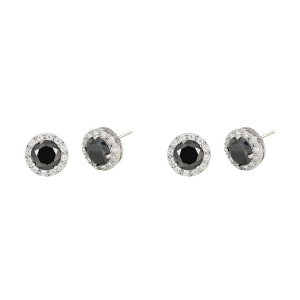 Aretes de fiesta Sonducket con diamantes de imitación para mujer color Negro