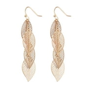 Time and Tru Adult Womens Gold Tone Multi Filigree Leaf Metal Drop Earring