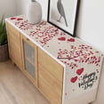 thumbnail image 4 of Happy Valentines Day Table Runner - 120 Inch Long, Kitchen Dining Table Runner Dresser Scarves, Red Love Branches Spring Beige Farmhouse Decor for Coffee Tables Wedding Party Banquet, 4 of 8