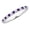 Amethyst, variant on 1 to 6 Carat Round Cut 14K White Gold LAB GROWN Gemstone and Alternating LAB GROWN Diamond Wedding Band (AAAA Heirloom Quality) Emerald 1 Carat Size-9