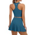 thumbnail image 3 of Womens 2 Piece Tennis Skirts Sets Athletic Dress with Bulit-in Shorts and Pockets, 3 of 7
