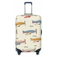 thumbnail image 2 of Goofa Striped Vintage Planes Pattern Luggage Covers For Suitcase,Suitcase Cover Protector Fit 18-32 Inch Luggage-Large, 2 of 9