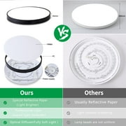 Flush Mount LED مصباح السقف ، 24W 2400lm مقاوم للماء IP65 مصباح السقف سطح التركيب إضاءة مستديرة للحمام ، مطبخ غرفة نوم ، أسود