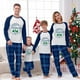 thumbnail image 2 of Pijamas familiares a juego de Navidad, conjunto de pijamas a cuadros azules, Corona Familiar, árbol de Navidad, 2023, 2 of 3
