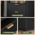 thumbnail image 6 of Afuhokles Tall Fluted Nightstand, Bedside Table with 2 Drawers and Open Shelf, Black, 6 of 7