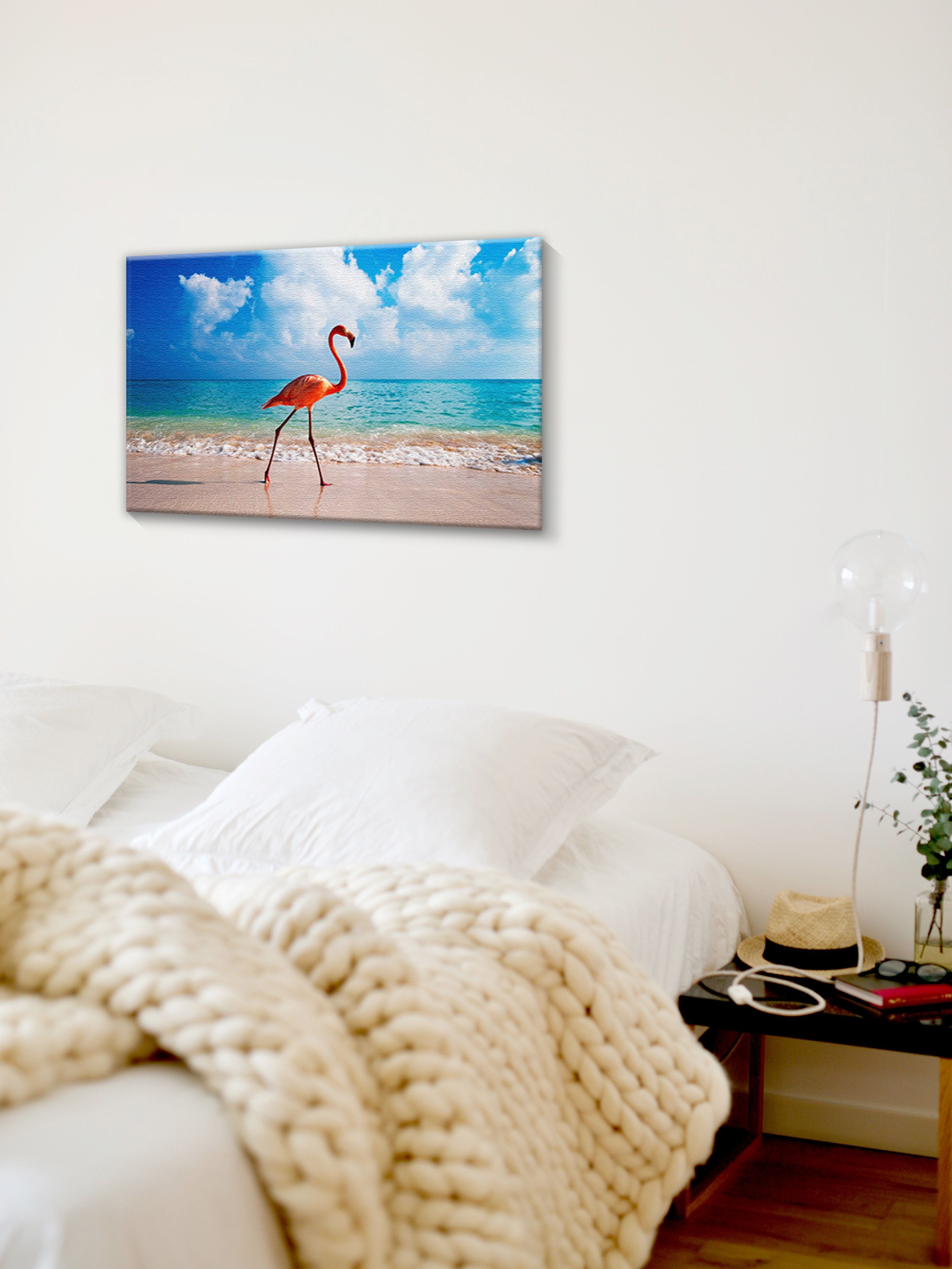 Awkward Styles Flamingos Illustration Pink Room Wall Art Beach Decals Room Decor Sea Room Decorations Flamingo Room Wall Decor Flamingo Canvas Decor Ideas Ready to Hang Picture Home Decor Ideas - image 2 of 7