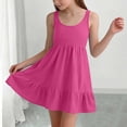 thumbnail image 5 of NAISIBABY Girls Casual Dress, Sleeveless Comfort Ruffles Flare and Fit Summer Flowy Dress Hot Pink Size 12, 5 of 6
