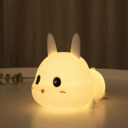 

Cute Bunny Night Light Gifts for Kids/Toddler/Teen Girls/Boys Portable Animal Lamp for Bedroom Color Changing/Squishy Baby Toys
