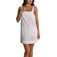 thumbnail image 2 of Amazhiyu Women's Linen Blend Square Neck Sleeveless Summer Mini Tank Dresses with Pockets, 2 of 9