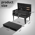 thumbnail image 2 of Portable Square Charcoal Grill Black, 2 of 4