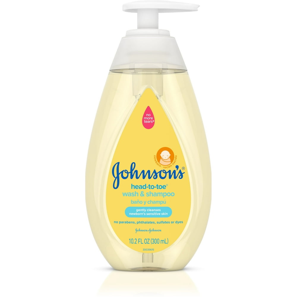 2 Pack JOHNSON'S Head To Toe Gentle Tear Free Baby wash & Shampoo for baby Sensitive skin 10.2