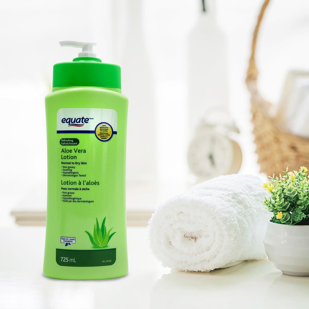 Equate Hydrating Refreshing Aloe Body Lotion, 725 ml, 725 mL