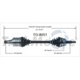 thumbnail image 4 of TrakMotive CV Axle Shaft TO-8051 Premium; OEM Replacement; Compressed Length 25.98 Inches, 4 of 5