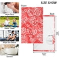thumbnail image 2 of Coolnut Big Small Red Heart Patterned Hand Towels 2 PCS, Cotton Bath Towel for Drying Face Hands Body Decorative Water Absorbent Lightweight Towels for Bathroom Ktichen Travel Gym, 16"x28", 2 of 6