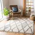 thumbnail image 1 of SAFAVIEH Berber Fringe Hattie Geometric Shag Area Rug, 1 of 6