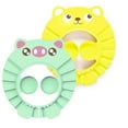 thumbnail image 1 of Gorro de ducha para niños, gorro de ducha para bebé, gorro de ducha suave y ajustable, con protección para los oídos Protege la cara y los ojos del agua y del champú para el cuidado del, 1 of 7