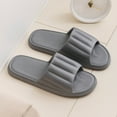 thumbnail image 2 of KaLI_store Anti-Slip Clouds Slippers for Women and Men, Double Strap Slides Sandals Thick Sole Open Toe Slippers for Shower Bathroom Indoor Outdoor Grey,10, 2 of 6