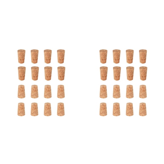 32 Pack Soft Wood Corks Tapered Cork Wooden Bottle Stopper Replacement Leakproof Bottle Corks for Making Craft 0.67 X 0.91 X 0.98 Inch 2.5X2.3X1.7cm Home Decor