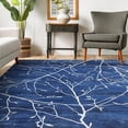 thumbnail image 4 of Haperlare Area Rugs Washable Rugs Non-Slip Stain Resistant Rugs Throw Floral Rug Boho Distressed Floor Mat, 4' x 6' Blue, 4 of 7