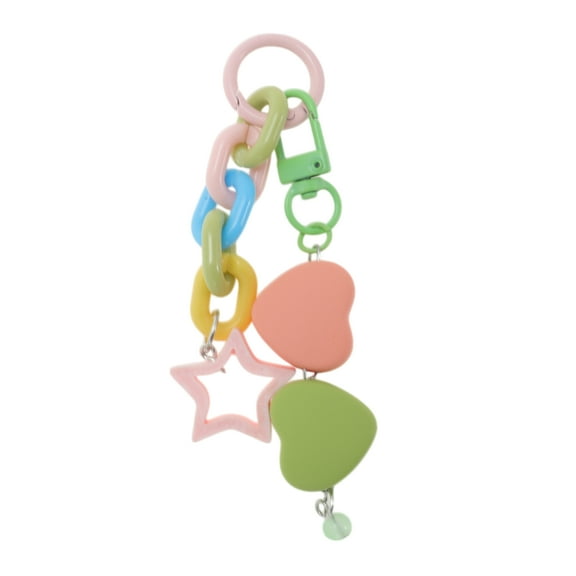 Unique Bargains 1 Pc Stylish Hearts Handbag Charm Bag Accessories Pink