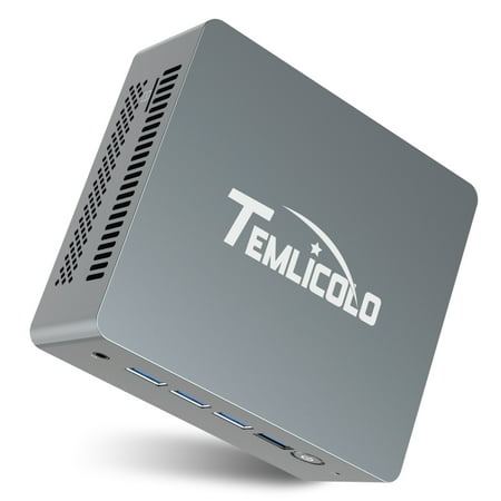 Temlicolo Mini PC, Intel Celeron N5105, i5 8GB RAM 512GB ROM Desktop Computer, Windows 11 Pro, 4K, Gray