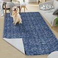 thumbnail image 7 of ZACOO Modern Large Area Rug 9' x 12' Washable Distressed Rug for Living Room Bedroom Indoor Solid Carpet Non-Slip Low Pile Foldable Floor Cover, Blue, 7 of 7