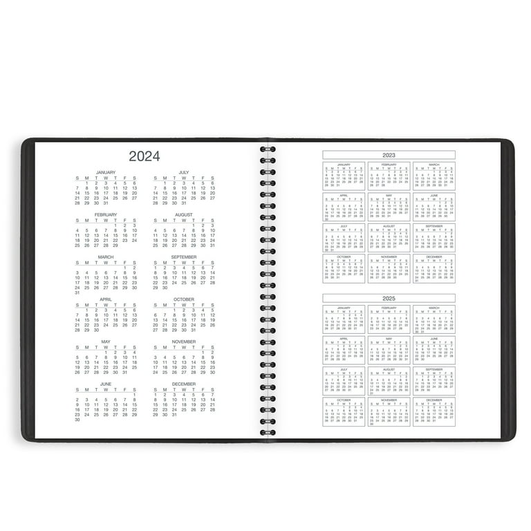 AT-A-GLANCE 2024 Weekly Appointment Book Planner Black Medium 7 x 8 34 -  Weekly - Walmart.com
