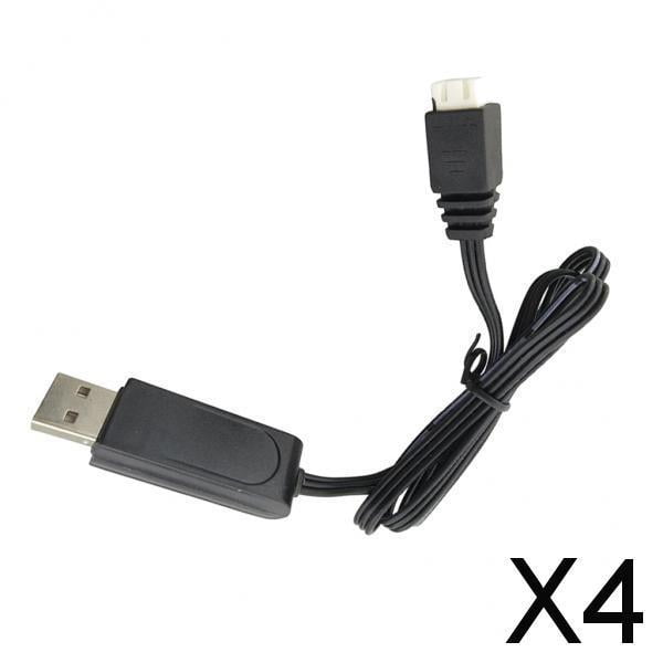 Paquete de 2-4 cables de carga de batería RC Drone 7,4 V, cable de carga, cable USB 4 piezas