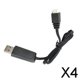 thumbnail image 1 of Paquete de 2-4 cables de carga de batería RC Drone 7,4 V, cable de carga, cable USB 4 piezas, 1 of 8